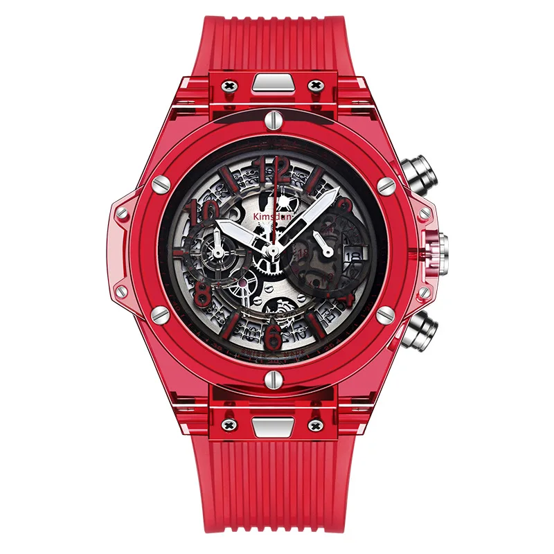 Силиконовая лента - это модные, простые, прозрачные, многофункциональные и водонепроницаемые. Часы для мужчин.
Силиконовая лента - это модные, простые, прозрачные, многофункциональные и водонепроницаемые. Часы для мужчин.