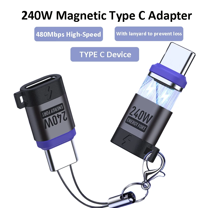 240W Magnetic Type C to Laptop Adapter USB C Connector PD3.0 Fast Charging Extender Data Transfer Adapter for Phone Tablet
240W Magnetic Type C to Laptop Adapter USB C Connector PD3.0 Fast Charging Extender Data Transfer Adapter for Phone Tablet