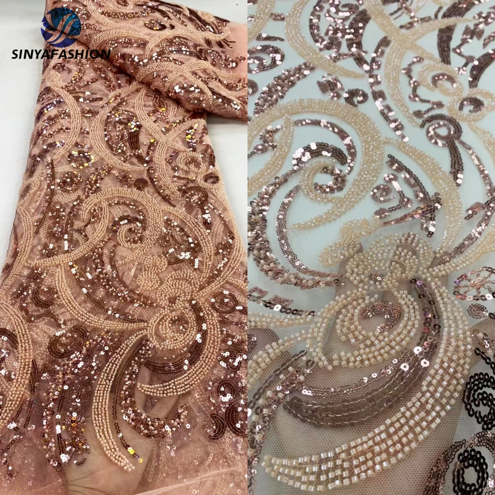 Tim Nigerian African Beads Sequins Lace Fabric 2024 High Quality Frency Tulle Luxury Beaded Lace For Wedding Party Women Dress
Tim Nigerian African Beads Sequins Lace Fabric 2024 High Quality Frency Tulle Luxury Beaded Lace For Wedding Party Women Dress