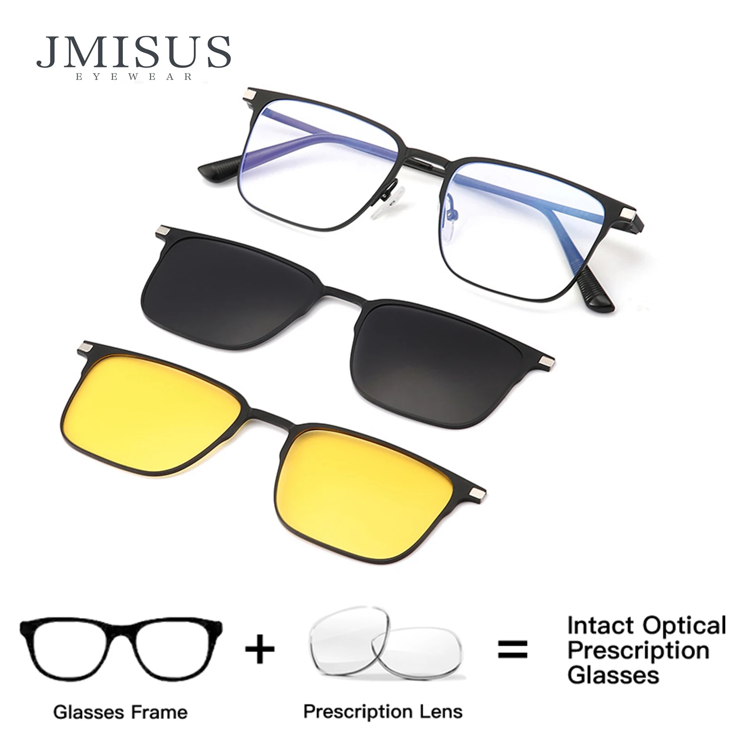 JMISUS Custom Square Prescription Glasses High-Quality Metal Clip on Sunglasses Anti-Blue Ray Optical Eyeglasses for Me
JMISUS Custom Square Prescription Glasses High-Quality Metal Clip on Sunglasses Anti-Blue Ray Optical Eyeglasses for Me