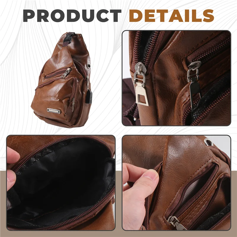 M20K Mini USB Interface Plenty Of Space Mens Casual Bag Fashion Outdoor Sling Bag Travel Day Pack PU Leather Chest Bag Crossbody
M20K Mini USB Interface Plenty Of Space Mens Casual Bag Fashion Outdoor Sling Bag Travel Day Pack PU Leather Chest Bag Crossbody