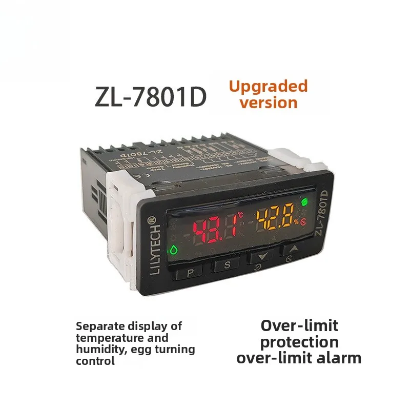 ZL-7801D Controller, Temperature and Humidity Controller Dual Display Temperature and Humidity Embedded