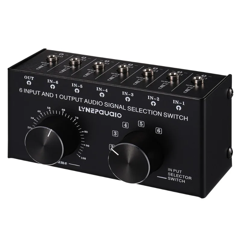LinePup 6-in 1-out Audio Source Signal Selector Switcher Headphone Speaker Switch Output Volume Adjustment Lossless
LinePup 6-in 1-out Audio Source Signal Selector Switcher Headphone Speaker Switch Output Volume Adjustment Lossless