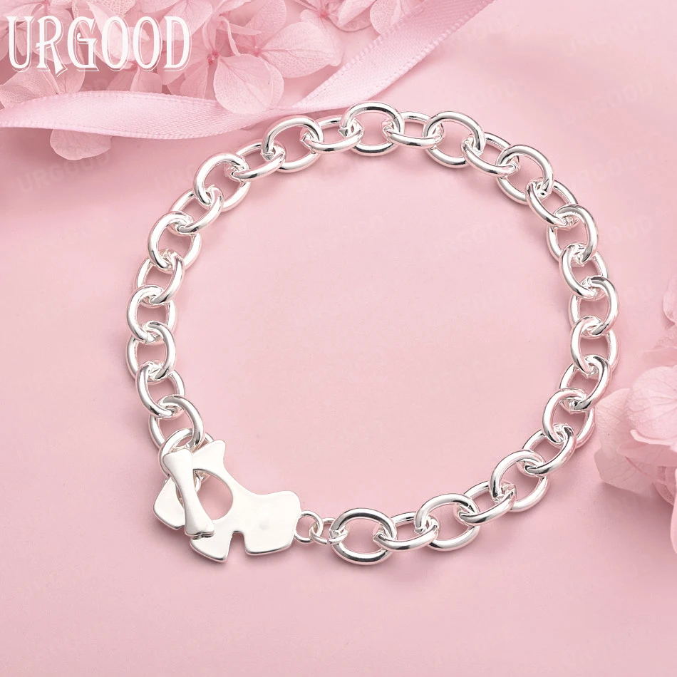 925 Sterling Silver Bone Bracelet For Women Party Engagement Wedding Fashion Jewelry
925 Sterling Silver Bone Bracelet For Women Party Engagement Wedding Fashion Jewelry