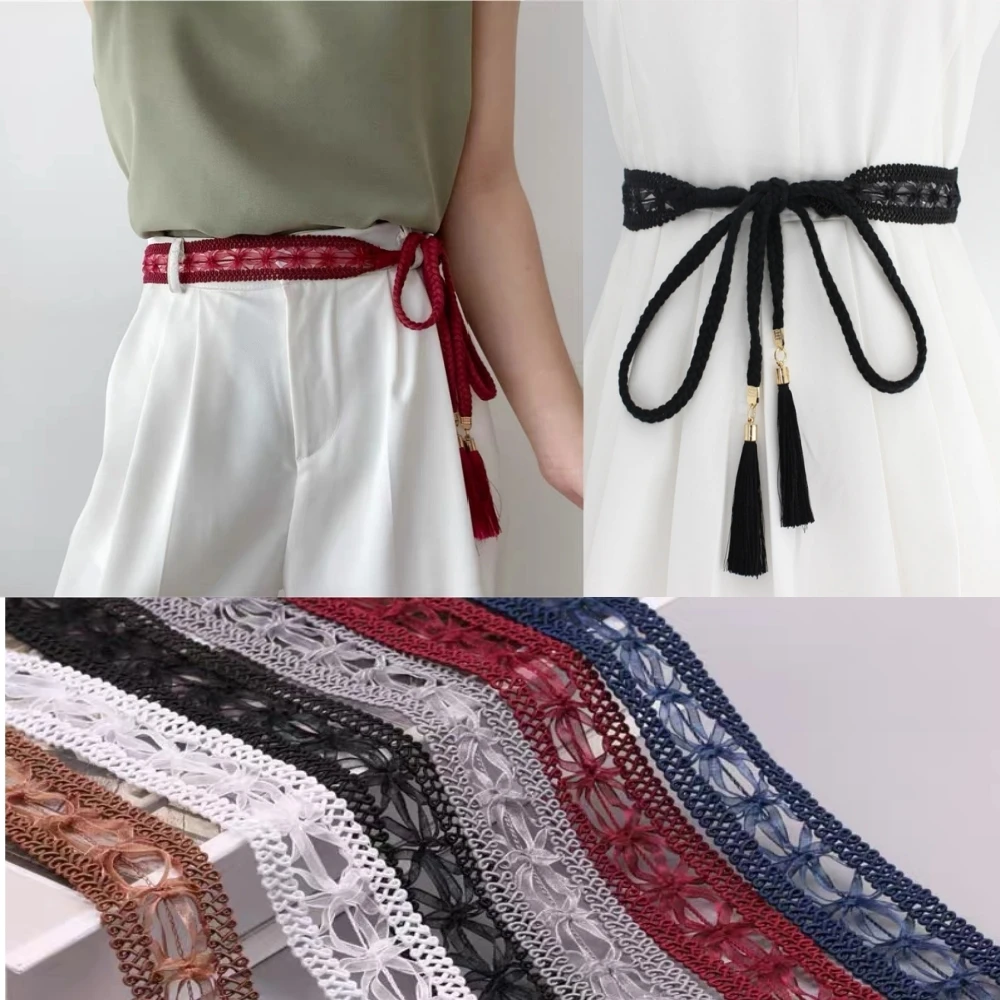 Bohemian Thin Waist Rope Woman Women Tassel Belt Knot Dress Decoration Vintage Waistbands Lace Cotton Thread Waist Chain
Bohemian Thin Waist Rope Woman Women Tassel Belt Knot Dress Decoration Vintage Waistbands Lace Cotton Thread Waist Chain