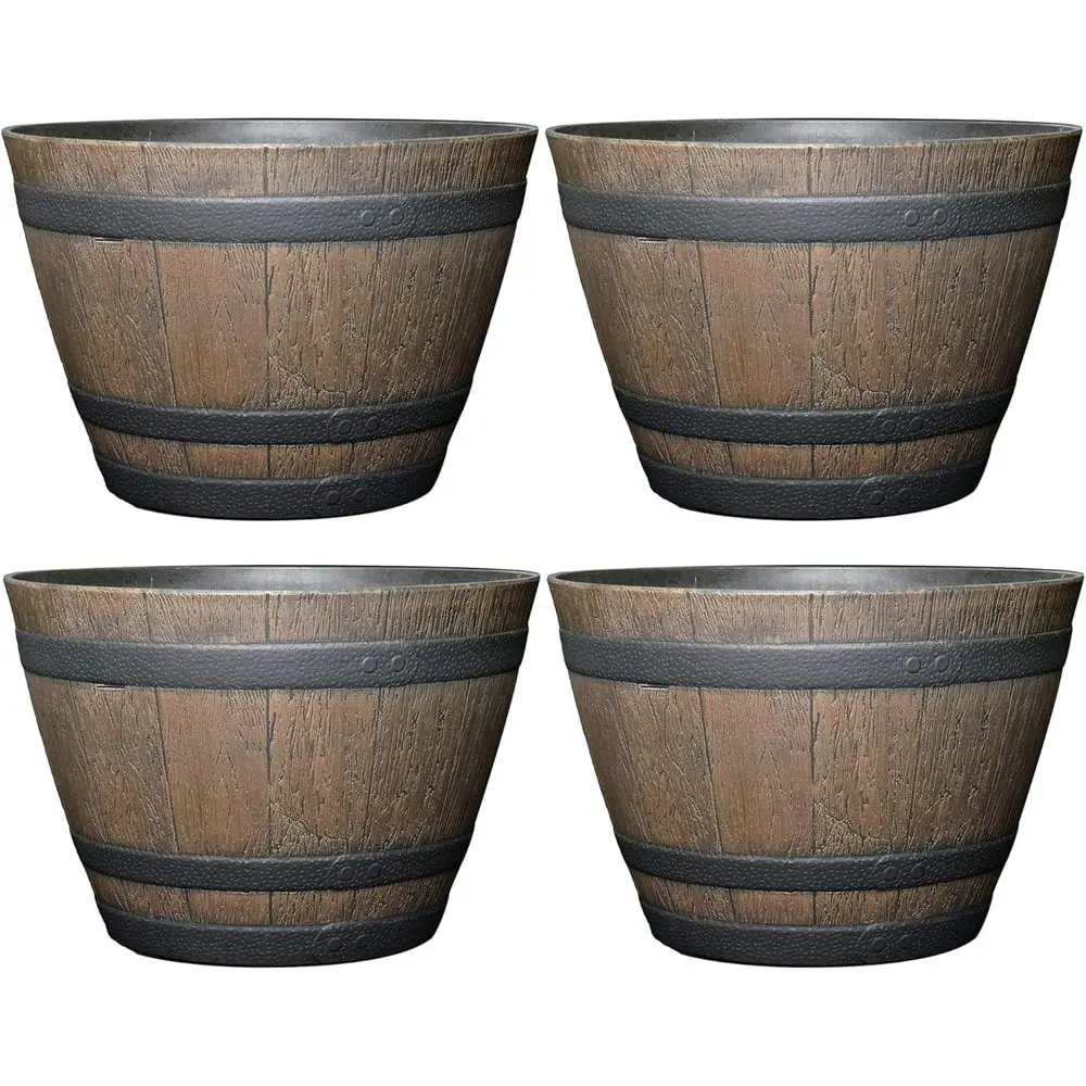 Classic Home and Garden Whiskey Plastic Resin lower Pot Barrel Planter, Walnut Brown, 20.5" (Pack o 4)
Classic Home and Garden Whiskey Plastic Resin lower Pot Barrel Planter, Walnut Brown, 20.5" (Pack o 4)