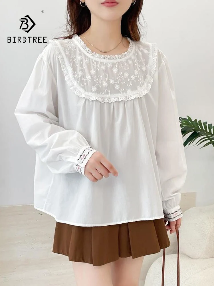 Новинка 2026, весенняя хлопковая рубашка с длинными рукавами, женская рубашка с вышивкой-стойкой и оборками, повседневная свободная блузка в консервативном стиле Mori Girl T5D047CC
Новинка 2026, весенняя хлопковая рубашка с длинными рукавами, женская рубашка с вышивкой-стойкой и оборками, повседневная свободная блузка в консервативном стиле Mori Girl T5D047CC