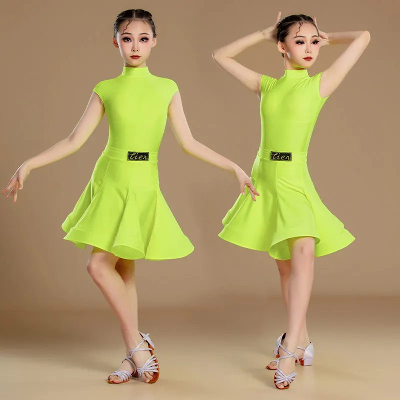 New model Latin dance skirt children's training suit girl's dance prescribed outfit separate competition clothing
New model Latin dance skirt children's training suit girl's dance prescribed outfit separate competition clothing