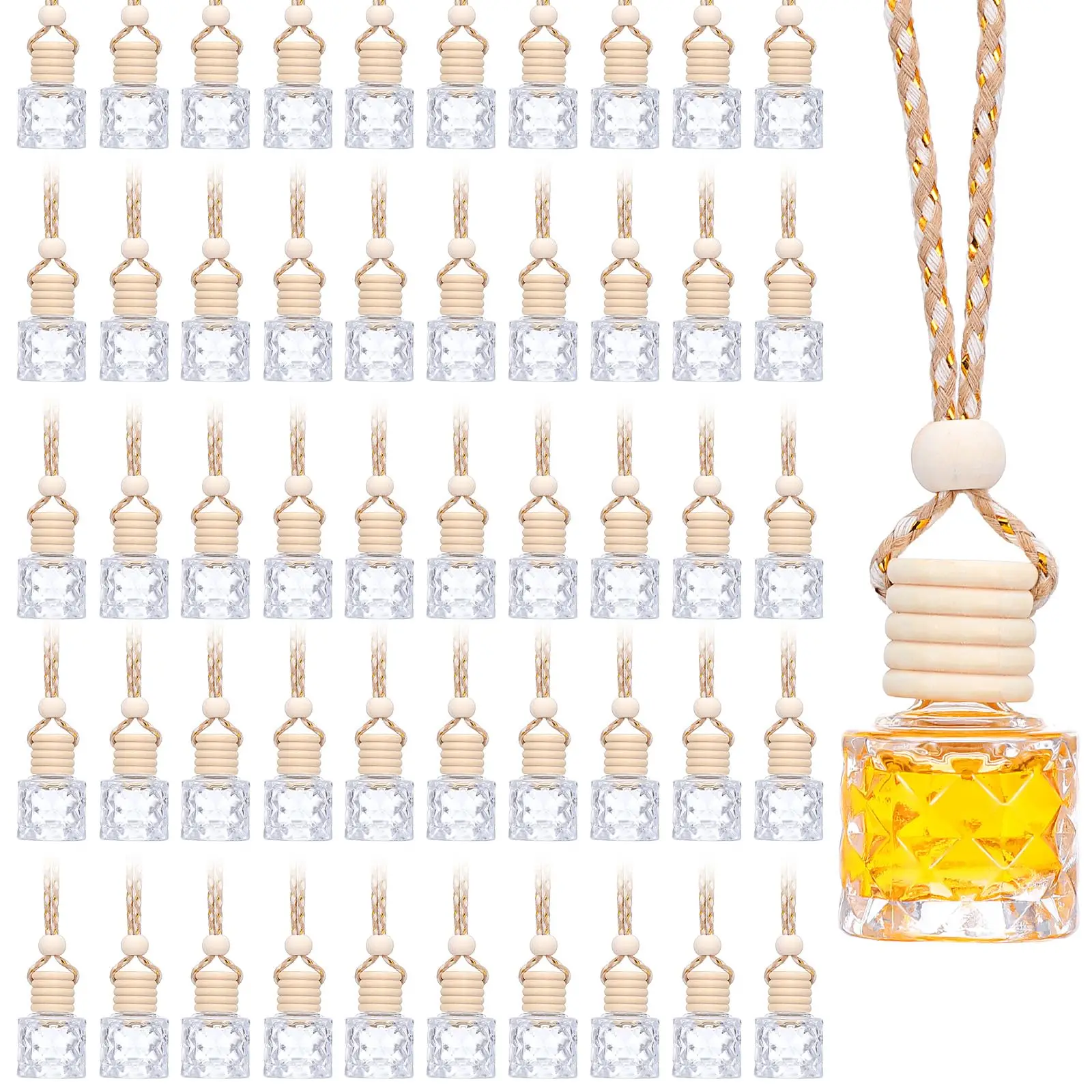 50 Pcs Hanging Car Diffuser Bottle Empty Clear Glass Air Freshener Pendant For Essential Oils Aromatherapy
50 Pcs Hanging Car Diffuser Bottle Empty Clear Glass Air Freshener Pendant For Essential Oils Aromatherapy