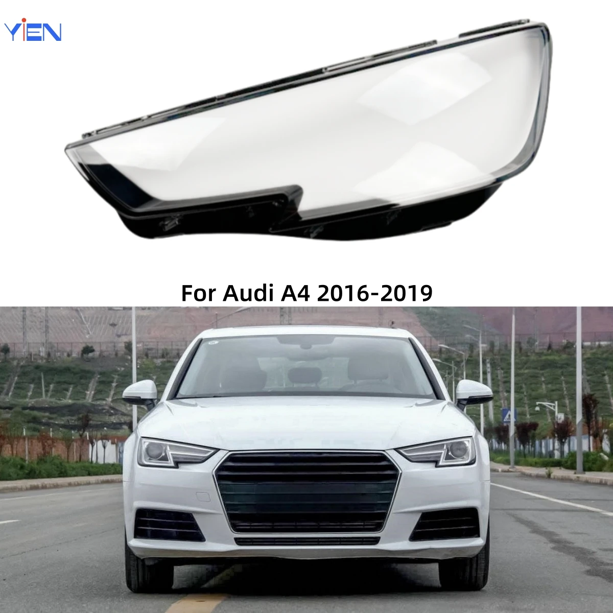 For Audi A4 2016 2017 2018 2019 Vehicle Accessories Lampshade Caps Headlights Cover Car Front Headlight Lens Cover Lights Shell
For Audi A4 2016 2017 2018 2019 Vehicle Accessories Lampshade Caps Headlights Cover Car Front Headlight Lens Cover Lights Shell