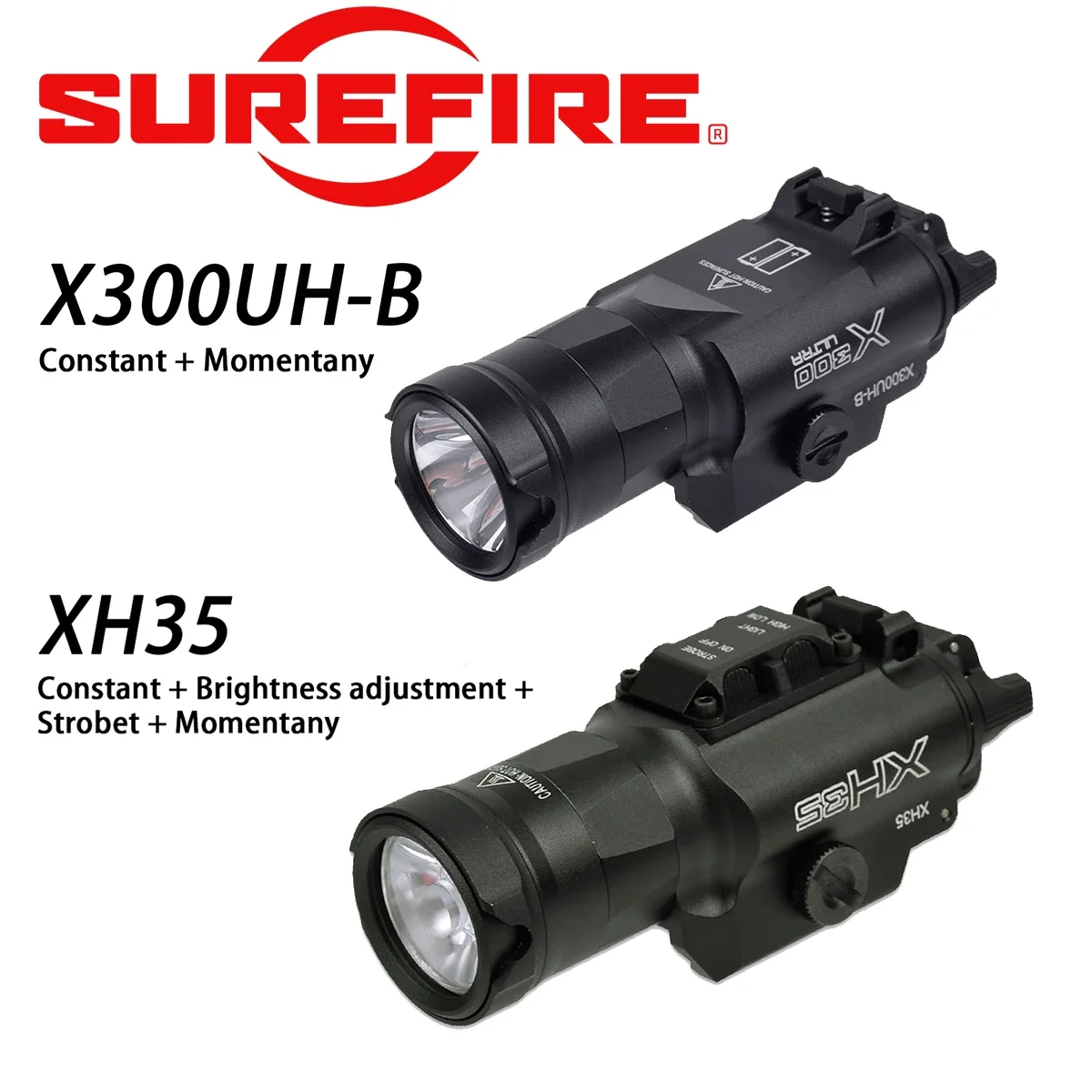 Metal Surefire X300 Ultra Upgrade XH35 X300UH-B Scout Flashlight 20mm Rail Mounted For Pistol Glock 17 19 LED Weapon Gun Light
Metal Surefire X300 Ultra Upgrade XH35 X300UH-B Scout Flashlight 20mm Rail Mounted For Pistol Glock 17 19 LED Weapon Gun Light