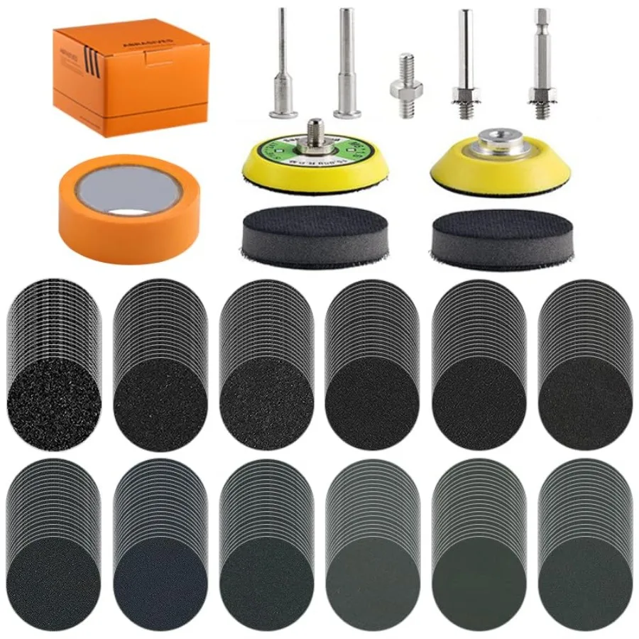 240Pcs 2 Inch Sanding Discs for Drill, Wet Dry Silicon Carbide Sandpaper 80-5000 Grit, with 1/8" and 1/4 "Shank Backing Pads, H
240Pcs 2 Inch Sanding Discs for Drill, Wet Dry Silicon Carbide Sandpaper 80-5000 Grit, with 1/8" and 1/4 "Shank Backing Pads, H
