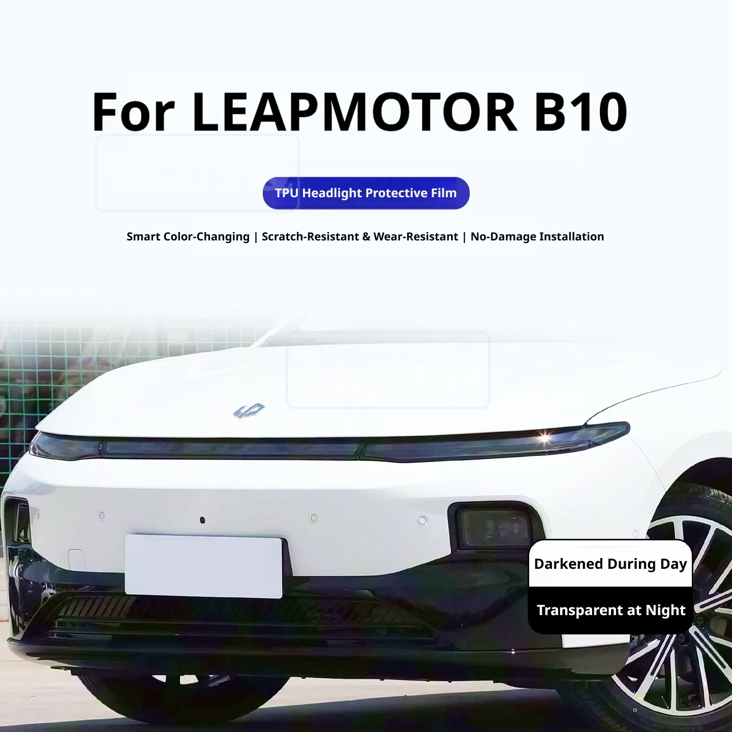 For Leapmotor B10/B01 Light-Control Color-Changing Headlight Film Front and Rear Light Film TPU Taillight Film Car Sticker
For Leapmotor B10/B01 Light-Control Color-Changing Headlight Film Front and Rear Light Film TPU Taillight Film Car Sticker