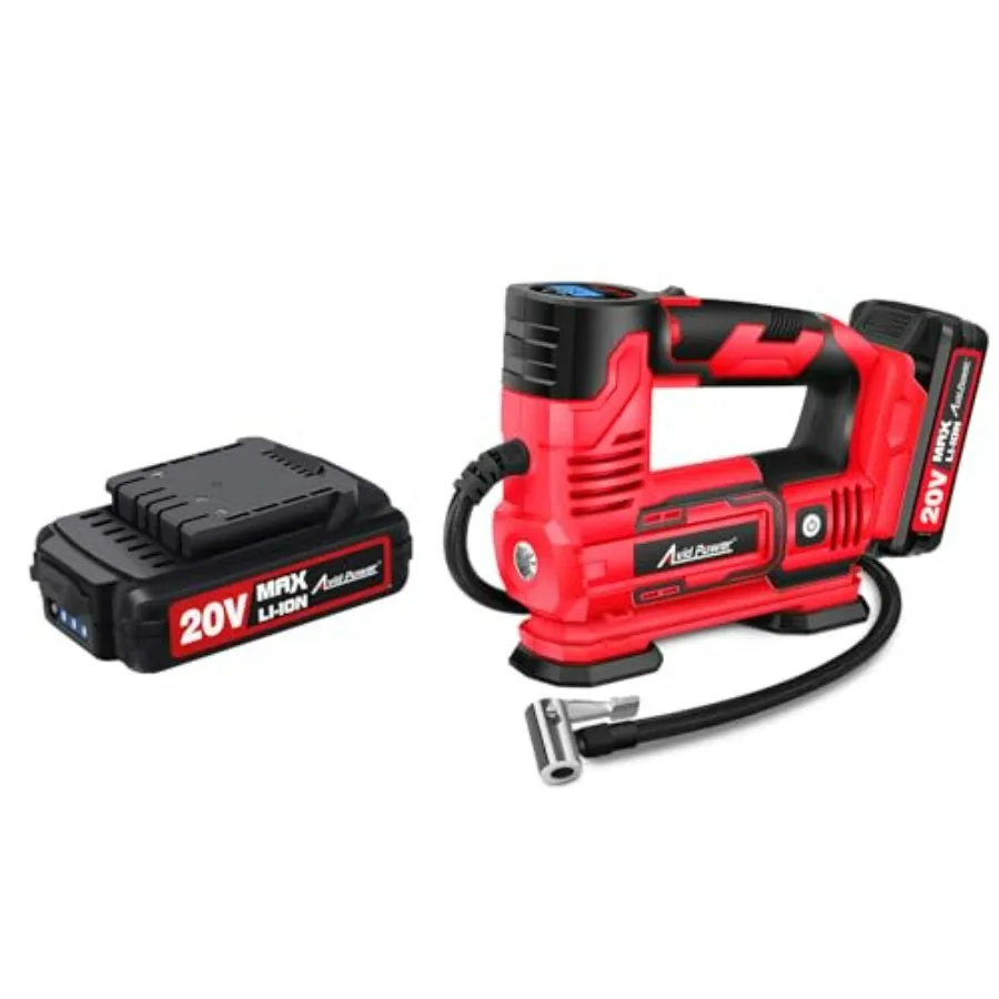 Portable Tire Inflator Bundle with Extra Battery for Car Emergency Use Durable Aluminum Body Black Fast Inflation and Built-in
Portable Tire Inflator Bundle with Extra Battery for Car Emergency Use Durable Aluminum Body Black Fast Inflation and Built-in