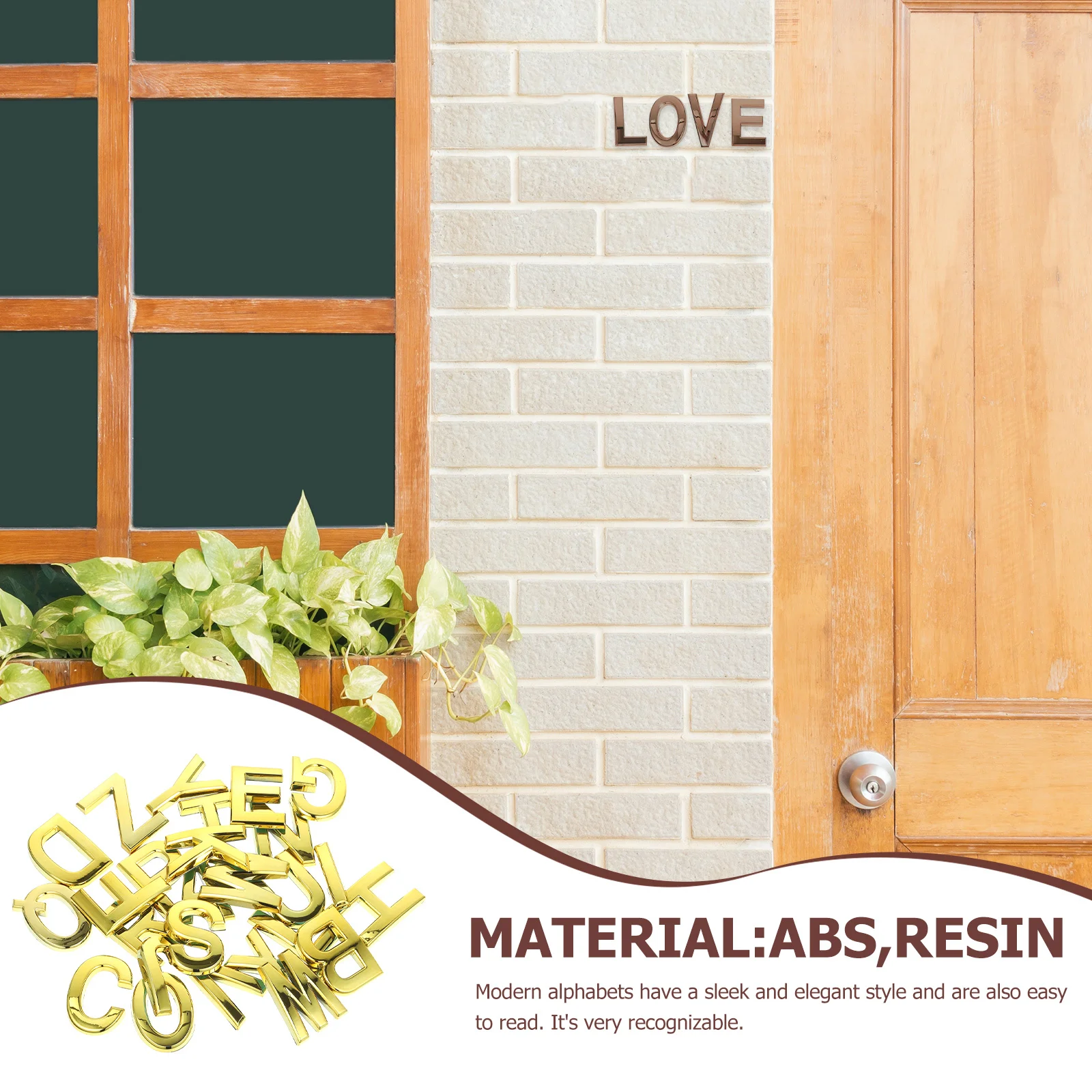 26Pcs Letter Signs for Outside Elegant Self-Adhesive Alphabets Wide Application on Wood Surfaces Home Hotel Room Number
26Pcs Letter Signs for Outside Elegant Self-Adhesive Alphabets Wide Application on Wood Surfaces Home Hotel Room Number