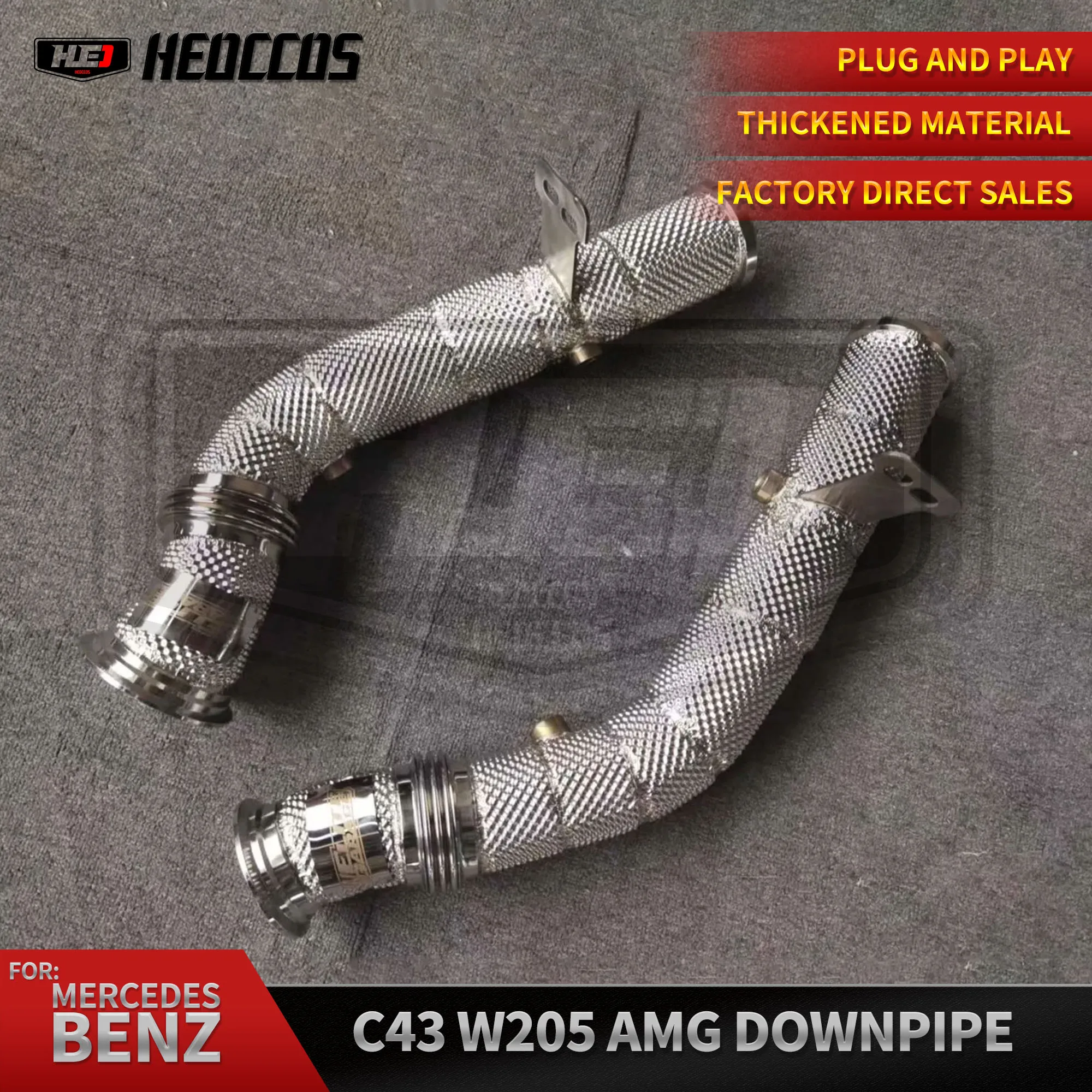 HEO Exhaust System Downpipe For Mercedes-Benz AMG C43 W205 E43 Stainless Steel 304 Without Catalyst No Cat Exhaust
HEO Exhaust System Downpipe For Mercedes-Benz AMG C43 W205 E43 Stainless Steel 304 Without Catalyst No Cat Exhaust