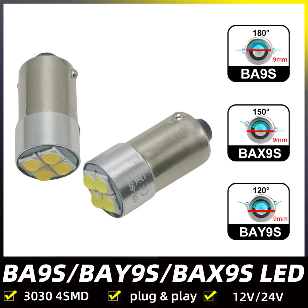 2pcs BA9S LED T4W BAX9S H21W BAY9S Truck Car Interior Light 12V 24V T2W T3W H5W H6W Auto Parking DRL Fog License Plate Bulb
2pcs BA9S LED T4W BAX9S H21W BAY9S Truck Car Interior Light 12V 24V T2W T3W H5W H6W Auto Parking DRL Fog License Plate Bulb