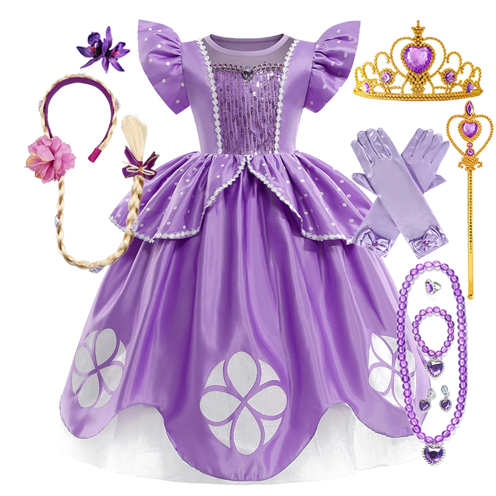 Purple Sofia Costumes for Girls the First Dress Princess Costume Children Birthday Party Dress Kids Prom Dresses
Purple Sofia Costumes for Girls the First Dress Princess Costume Children Birthday Party Dress Kids Prom Dresses