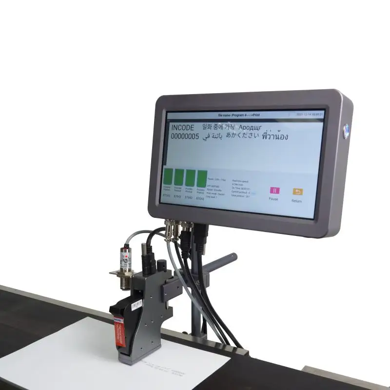2025 Factory Hot Sale New Model Semi-Automatic TIJ Inkjet Printer Machine 600dpi Fast Dry Ink Food Beverage Applicable Label
2025 Factory Hot Sale New Model Semi-Automatic TIJ Inkjet Printer Machine 600dpi Fast Dry Ink Food Beverage Applicable Label