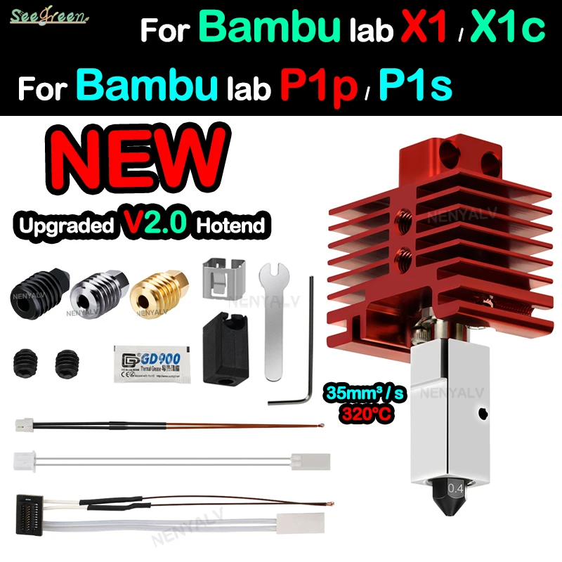 TZ 2.0 Bamboo X1 X1C X1E P1P P1S hotend Bambu Lab Hotend Обновленный термистор Латунь Медь Закаленная насадка Аксессуары для 3D-принтеров
TZ 2.0 Bamboo X1 X1C X1E P1P P1S hotend Bambu Lab Hotend Обновленный термистор Латунь Медь Закаленная насадка Аксессуары для 3D-принтеров