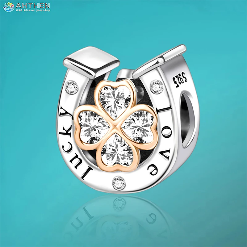 Ahthen 925 Sterling Silver Beads Horseshoe Four-Leaf Clover Charm fit Snake Chain Bracelets Necklaces for Women Jewelry Making
Ahthen 925 Sterling Silver Beads Horseshoe Four-Leaf Clover Charm fit Snake Chain Bracelets Necklaces for Women Jewelry Making