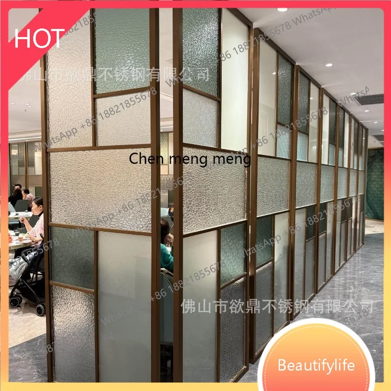 A51 Light luxury stainless steel art glass partition hotel clubhouse villa wired tempered water ripple screen
A51 Light luxury stainless steel art glass partition hotel clubhouse villa wired tempered water ripple screen