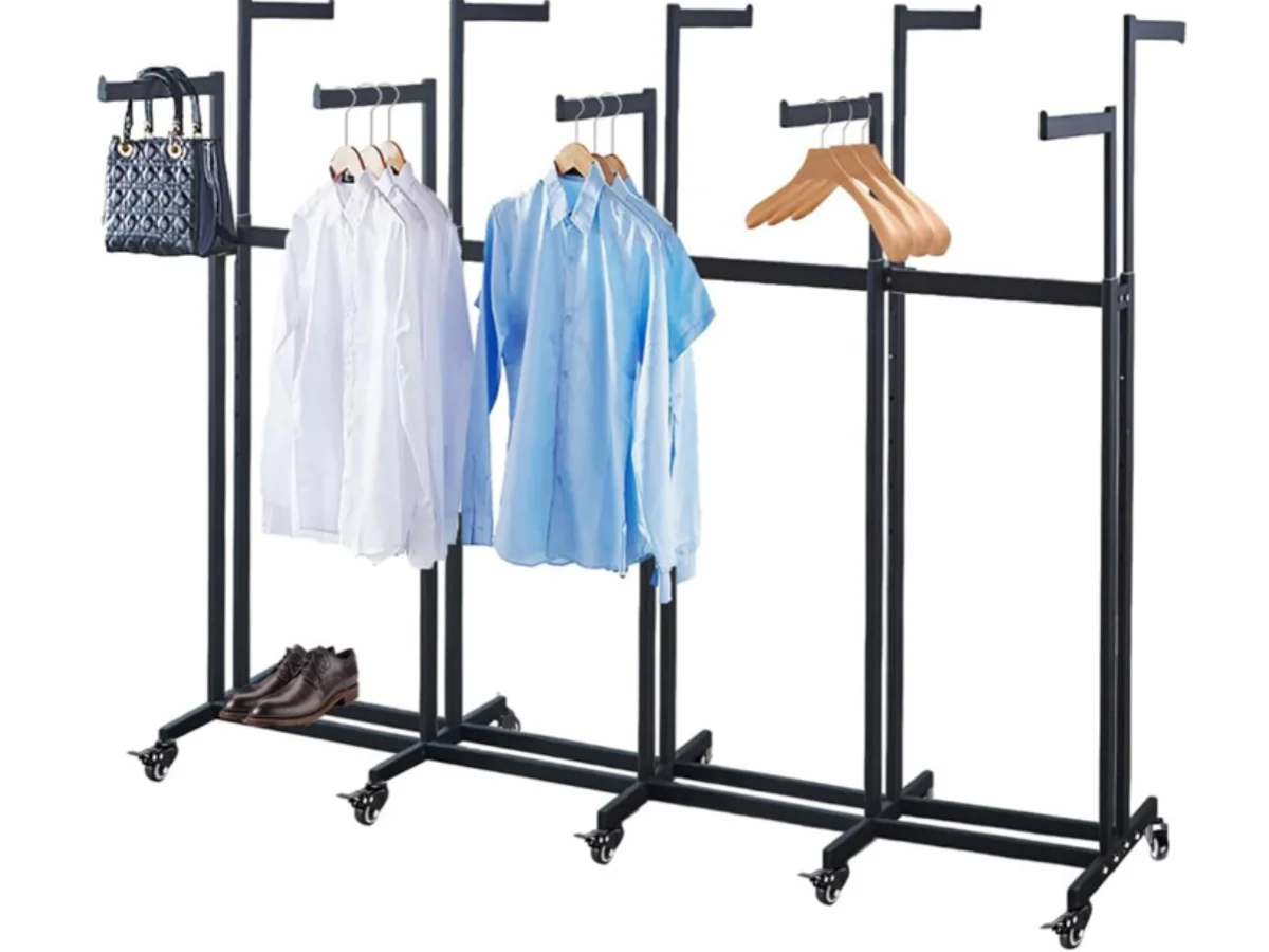 Clothing Display Rack 8/10 Arms Mobile Clothing Display Rack Adjustable 48 To 72in Shirt Display Stand for Boutique Stores
Clothing Display Rack 8/10 Arms Mobile Clothing Display Rack Adjustable 48 To 72in Shirt Display Stand for Boutique Stores