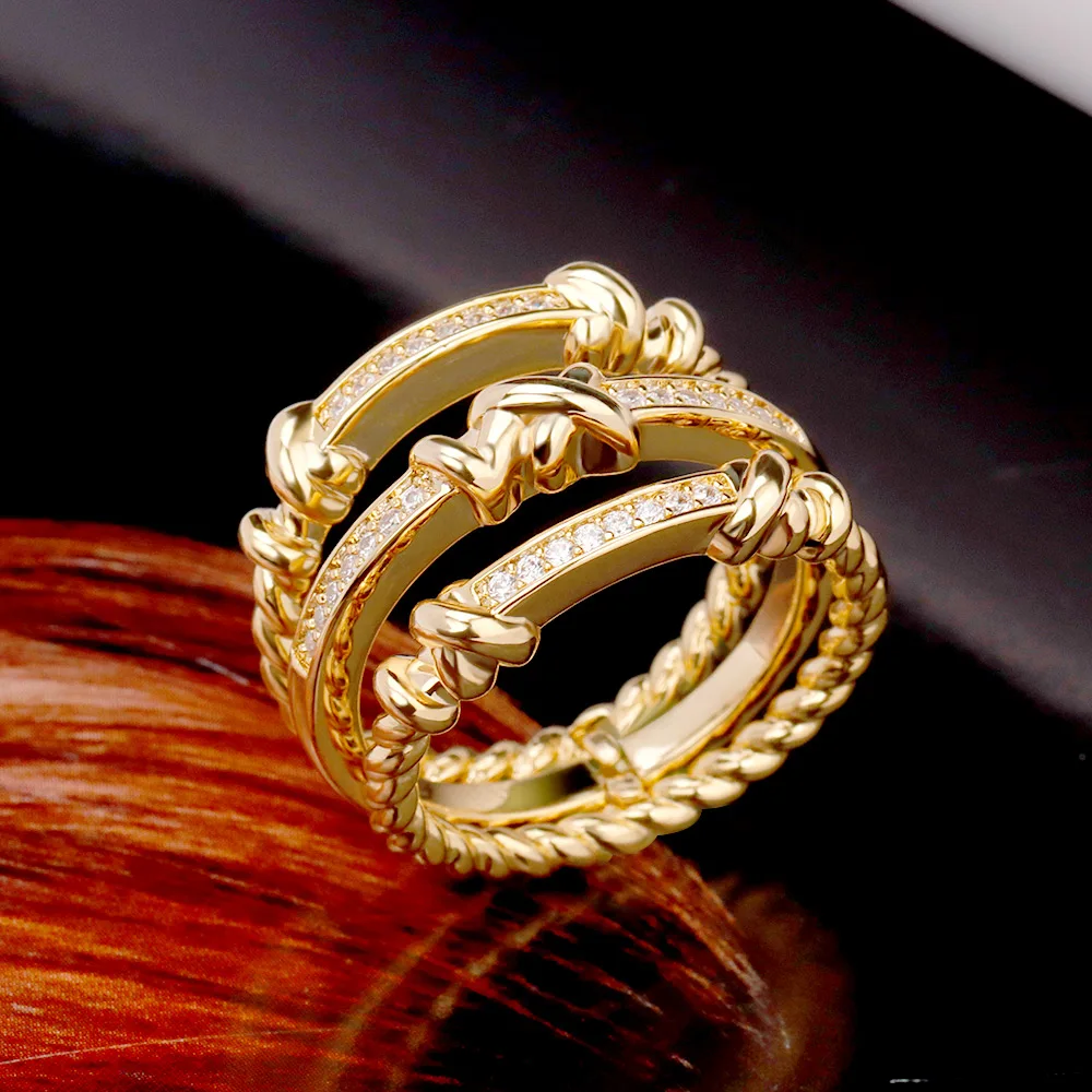 2023 Popular European and American DY Button Cubic Zircon Hot Selling Cross Button Multilayer Split Type Wire Ring Gift Jewelry
2023 Popular European and American DY Button Cubic Zircon Hot Selling Cross Button Multilayer Split Type Wire Ring Gift Jewelry