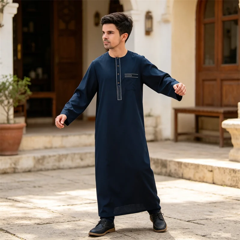 Muslim Men Long Sleeve Jubba Thobe Saudi Arabic Robe Dubai Abaya Turkey Kaftan Islam Clothing Modest Prayer Djellaba Dishdasha
Muslim Men Long Sleeve Jubba Thobe Saudi Arabic Robe Dubai Abaya Turkey Kaftan Islam Clothing Modest Prayer Djellaba Dishdasha
