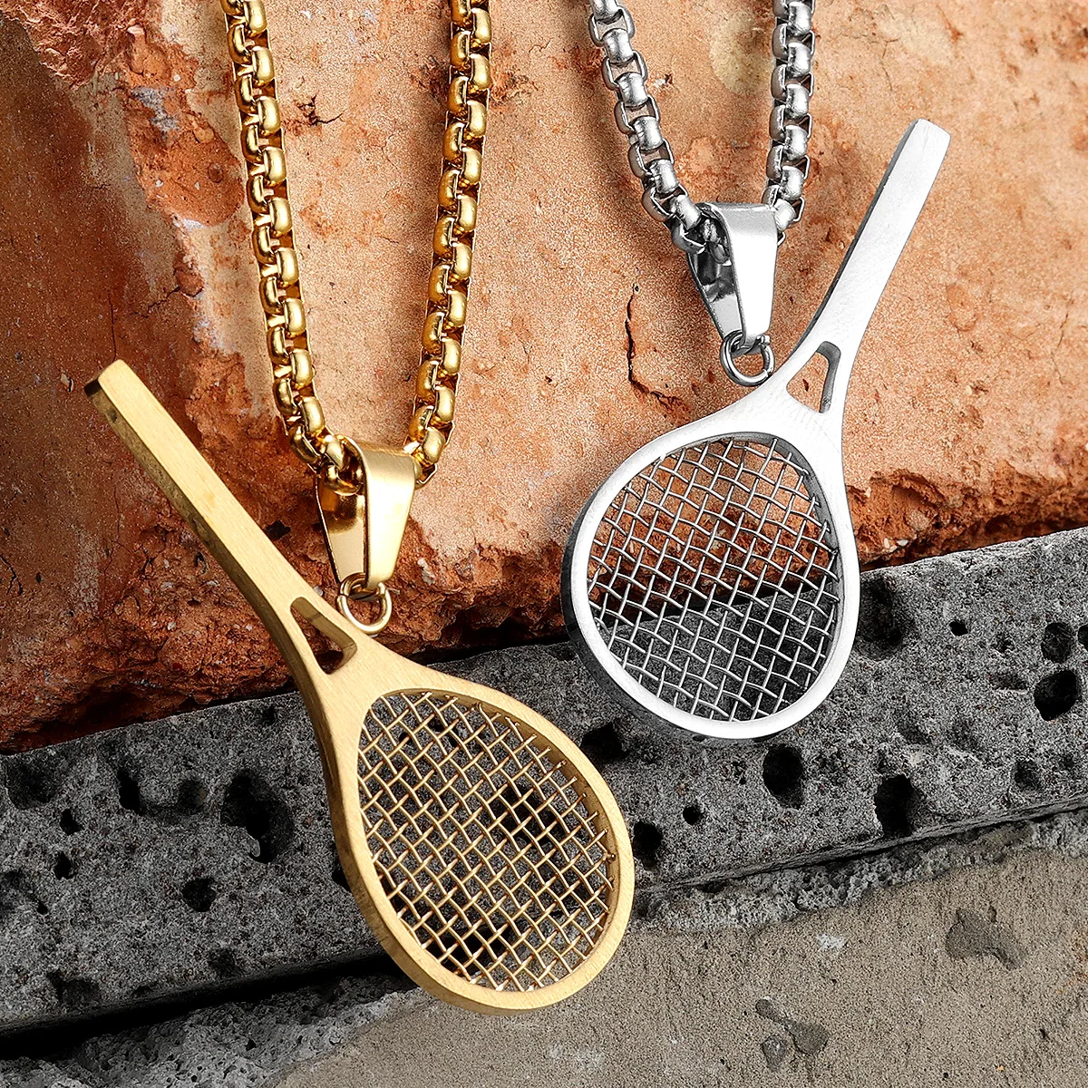 Tennis Racket Men Necklace Pendant Stainless Steel Jewelry Simple Fashion Male Women Punk HipHop Accessories Gifts Wholesale
Tennis Racket Men Necklace Pendant Stainless Steel Jewelry Simple Fashion Male Women Punk HipHop Accessories Gifts Wholesale