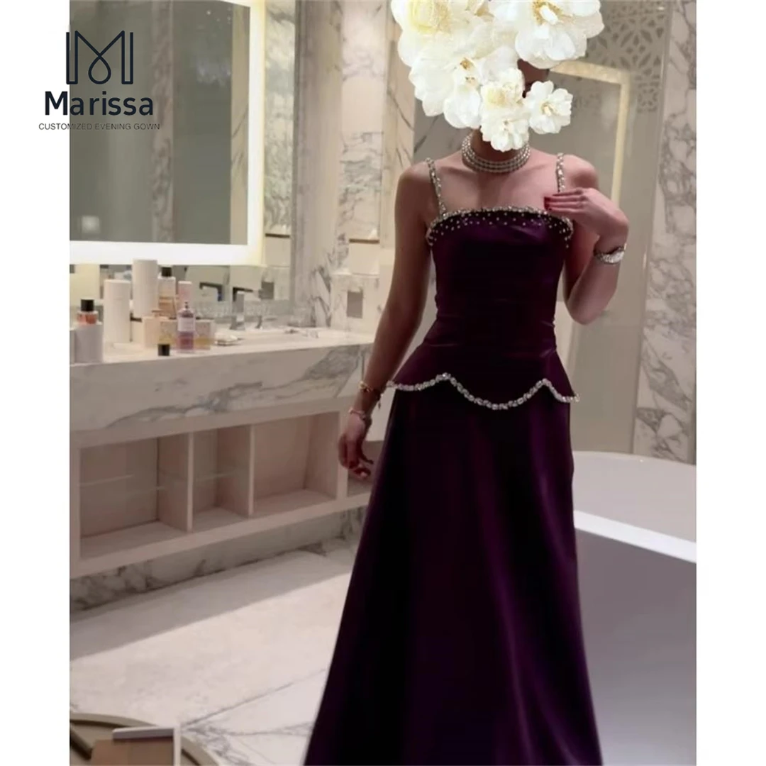 Marissa A-line Long Model Luxurious Women's Evening Dresses Woman Elegant Party Dresses 2025 Crystal Purple Custom Made Prom
Marissa A-line Long Model Luxurious Women's Evening Dresses Woman Elegant Party Dresses 2025 Crystal Purple Custom Made Prom