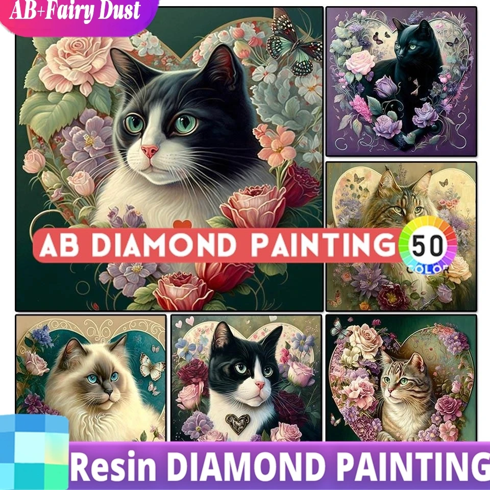 Resin AB Fairy Dust 5D Rose Flowers Cat Diamond Painting DIY Mosaic Fantasy Gothic Cuadros Cross Stitch Home Decoration
Resin AB Fairy Dust 5D Rose Flowers Cat Diamond Painting DIY Mosaic Fantasy Gothic Cuadros Cross Stitch Home Decoration
