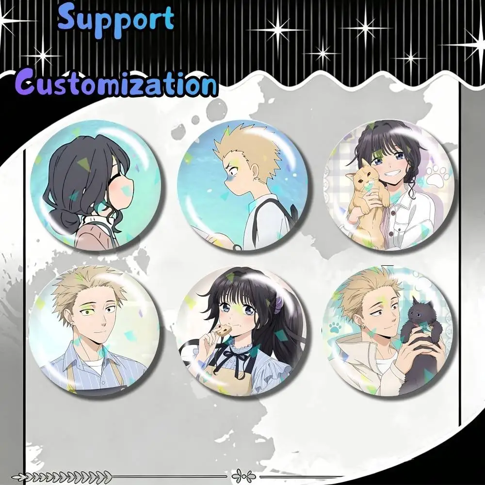 For Couple Kaoru Hana Anime Merch Customizable Round Brooch Pins, Personalized Badges With Broken Glass Design Fashion Accessory
For Couple Kaoru Hana Anime Merch Customizable Round Brooch Pins, Personalized Badges With Broken Glass Design Fashion Accessory