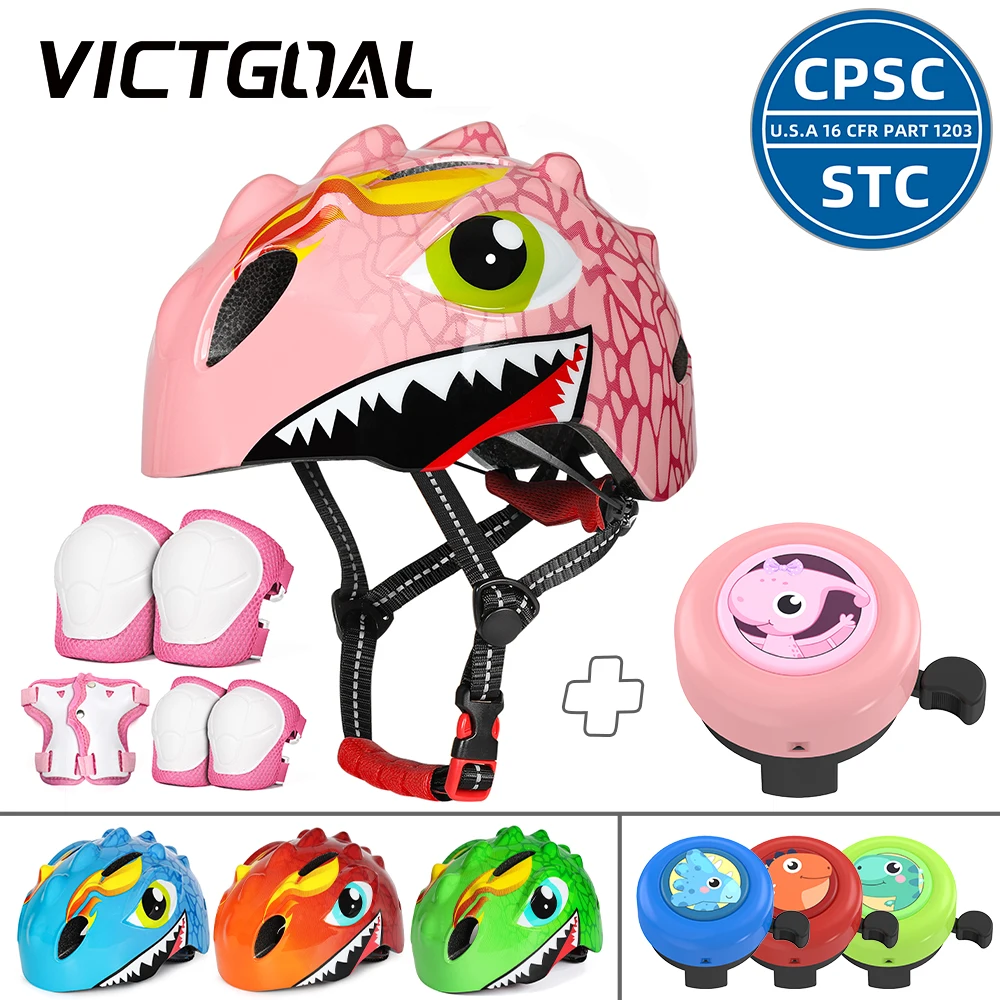 VICTGOAL Kids Bicycle Helmet 8pcs Child Knee Elbow Wrist Pads Cycling Protection Gear for Balance Bike Roller Skating Scooters
VICTGOAL Kids Bicycle Helmet 8pcs Child Knee Elbow Wrist Pads Cycling Protection Gear for Balance Bike Roller Skating Scooters
