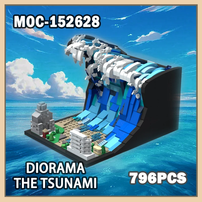 MOC- 152628 Диорама: Tsunami, сборка строительных блоков, высококачественное строительное украшение для рабочего стола, изысканные подарки, 796 шт.
MOC- 152628 Диорама: Tsunami, сборка строительных блоков, высококачественное строительное украшение для рабочего стола, изысканные подарки, 796 шт.