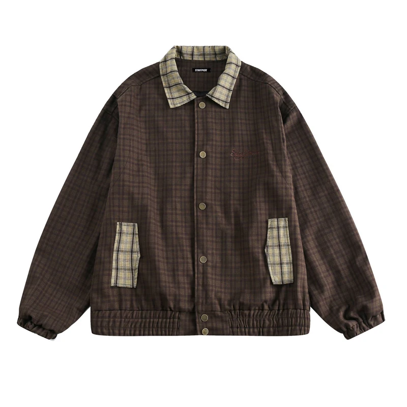 Men's Checkered Coat Comfortable Vintage American College Style Baseball Jacket Couple Casual Street Lapel Top Korean Fashion
Men's Checkered Coat Comfortable Vintage American College Style Baseball Jacket Couple Casual Street Lapel Top Korean Fashion