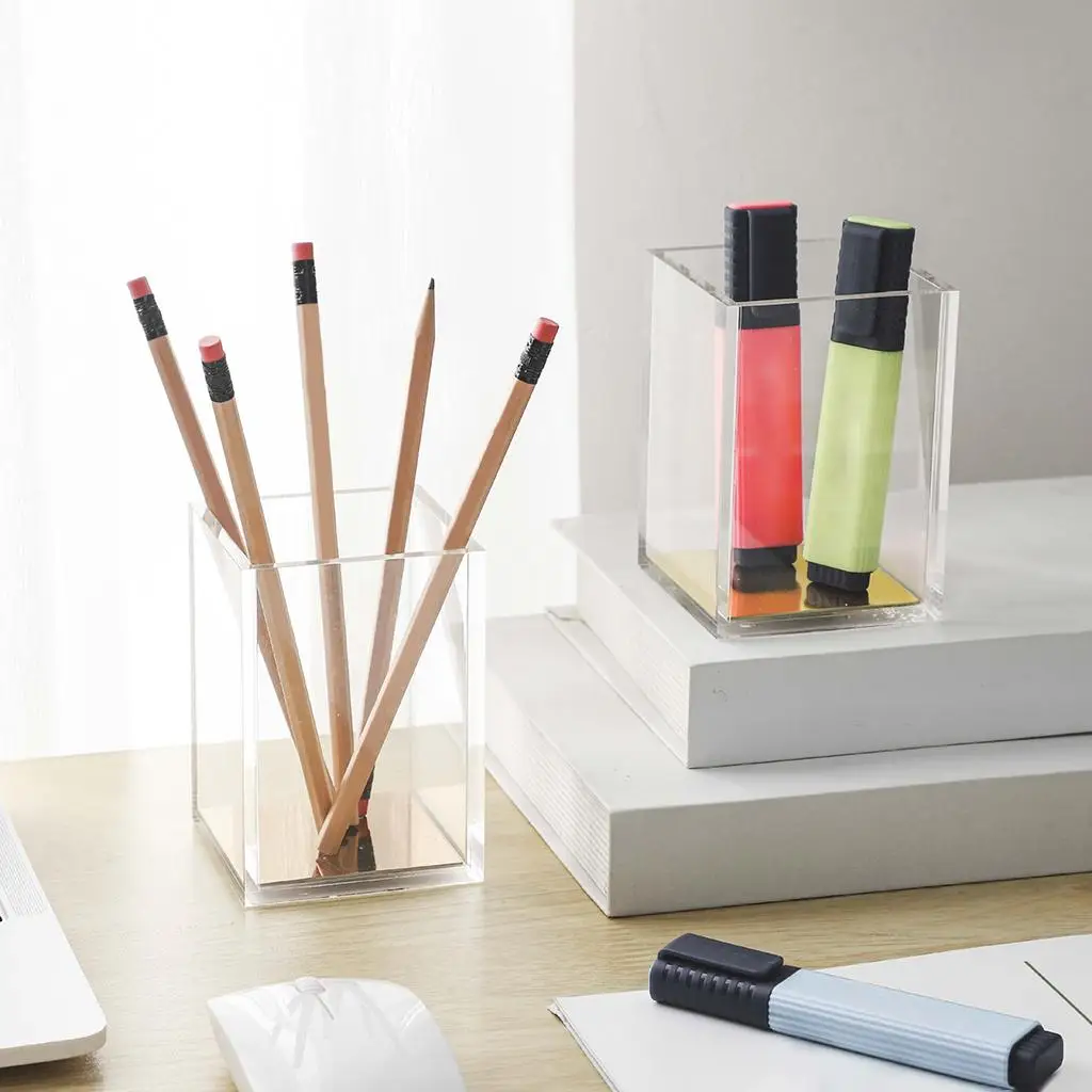 Desktop Stationery Square Pen Holder Stationery Oragnizer Pen Container
Desktop Stationery Square Pen Holder Stationery Oragnizer Pen Container