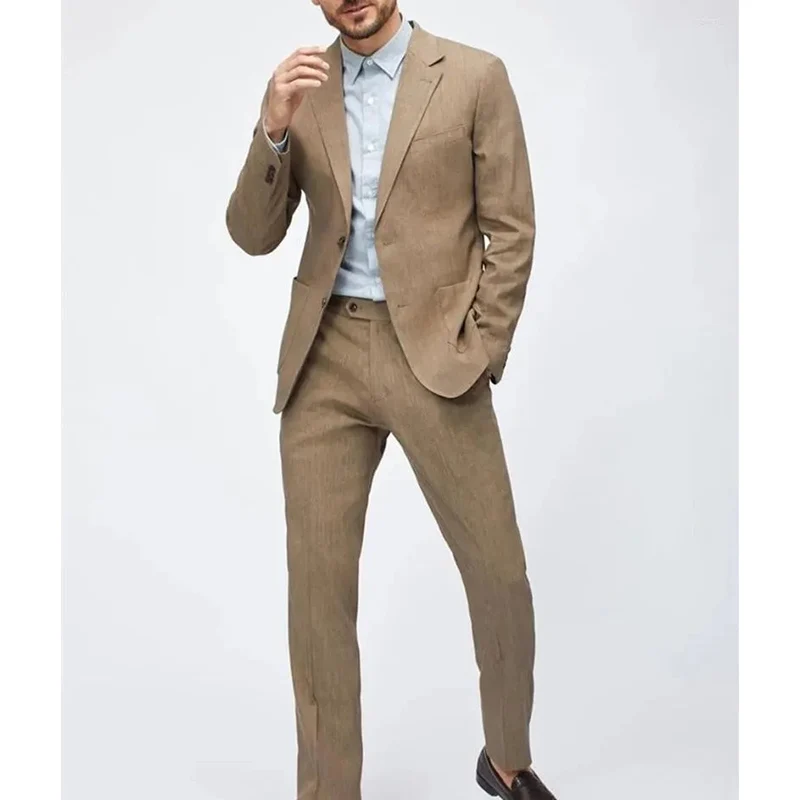 Men's Suits Khaki Skinny Male Clothing Notch Lapel Single Breasted Slim Fit Elegant 2 Piece Jacket Pants Smart Casual Business
Men's Suits Khaki Skinny Male Clothing Notch Lapel Single Breasted Slim Fit Elegant 2 Piece Jacket Pants Smart Casual Business