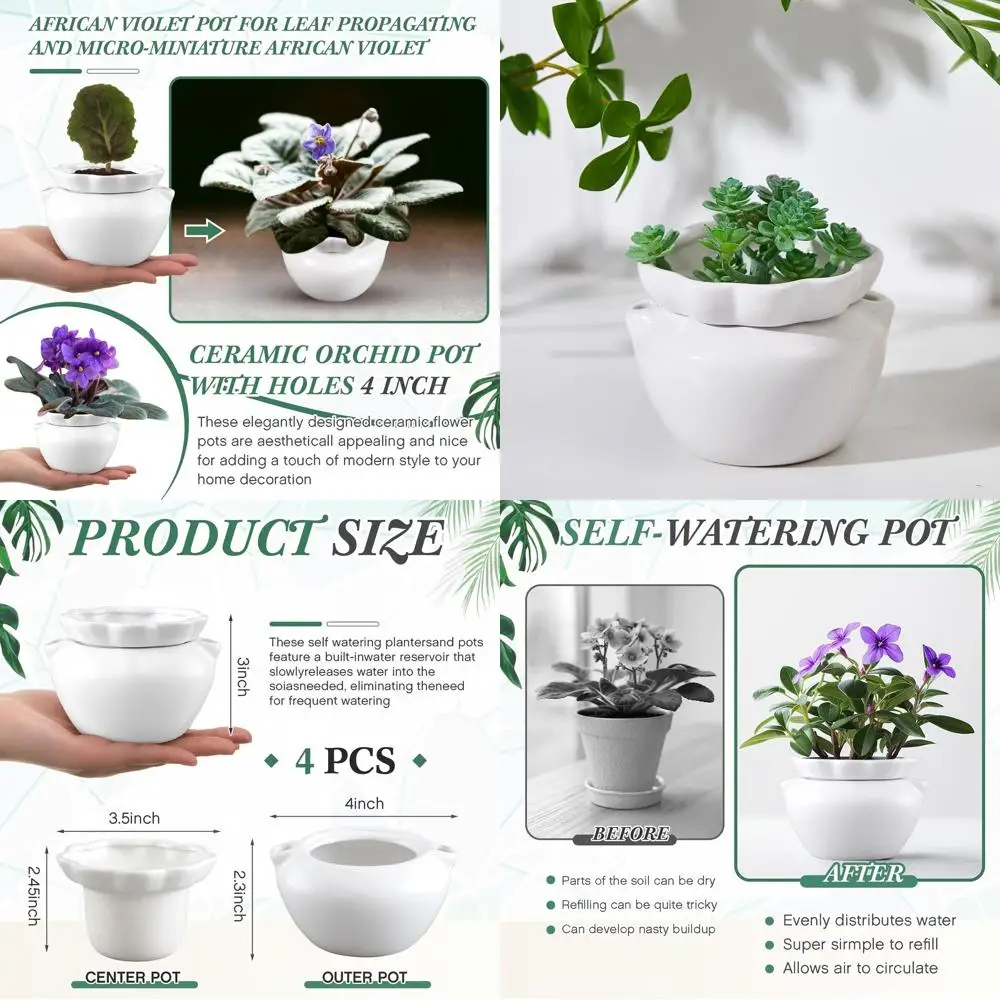 4 комплекта 4-дюймовых асиликанских фиолетовых горшков Sel для полива белого потока, высокоабсорбирующий внутренний горшок для цветов или комнатных растений для любителей растений
4 комплекта 4-дюймовых асиликанских фиолетовых горшков Sel для полива белого потока, высокоабсорбирующий внутренний горшок для цветов или комнатных растений для любителей растений