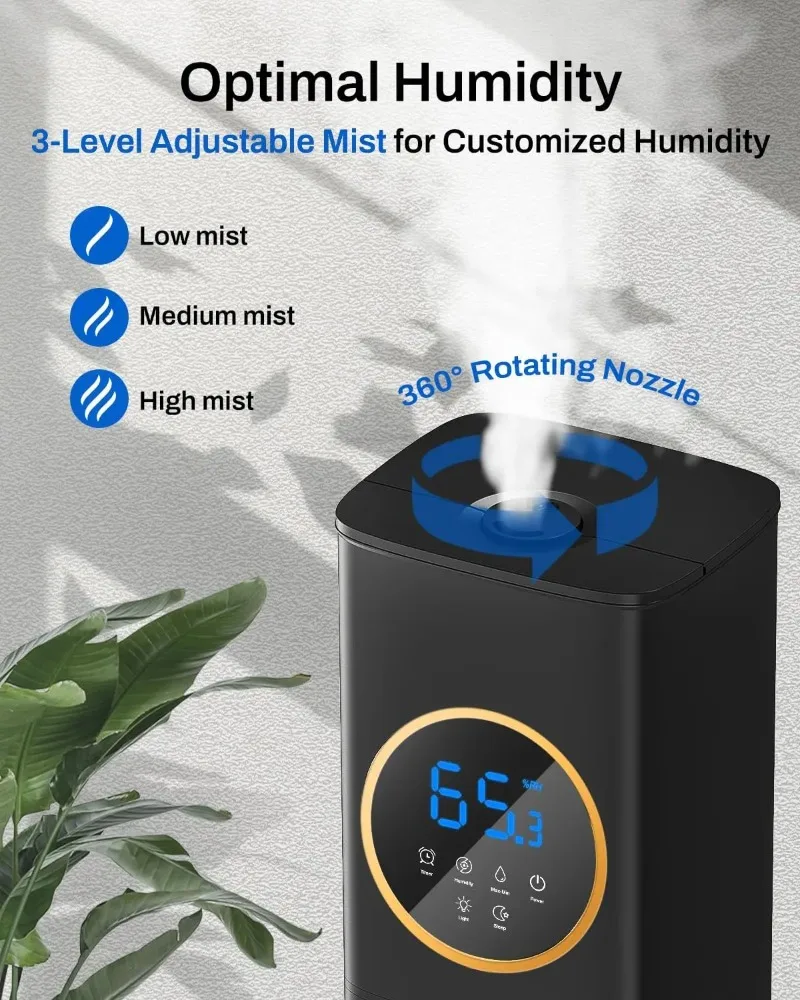 【Best Choice】8L Smart Humidifier for Home Ultrasonic Air Humidifier with Auto Humidity Sensor, Large Room Bedroom Office, Quiet
【Best Choice】8L Smart Humidifier for Home Ultrasonic Air Humidifier with Auto Humidity Sensor, Large Room Bedroom Office, Quiet