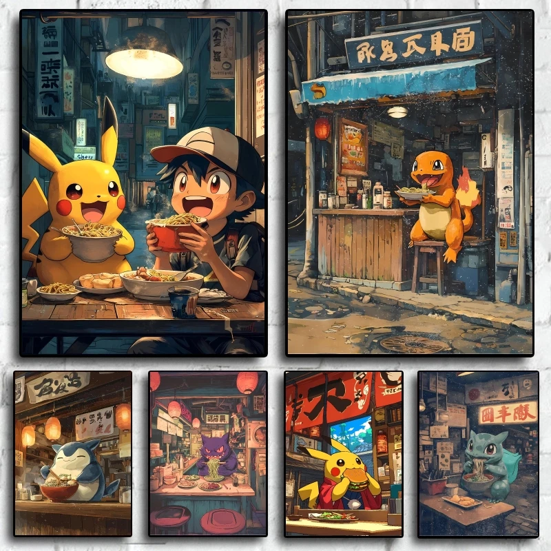 Classic Anime Canvas Paintings Pokemon Posters Living Room Kid Action Figures Children's Bedroom Decor Picture Prints and Prints
Classic Anime Canvas Paintings Pokemon Posters Living Room Kid Action Figures Children's Bedroom Decor Picture Prints and Prints