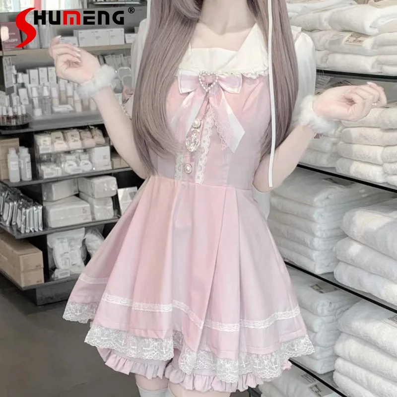 2024 Summer New Japanese Lolita Mine Series Mass Production Type Short-sleeved Top Blouse And Shorts 2-pieces Set Ouffits Female
2024 Summer New Japanese Lolita Mine Series Mass Production Type Short-sleeved Top Blouse And Shorts 2-pieces Set Ouffits Female