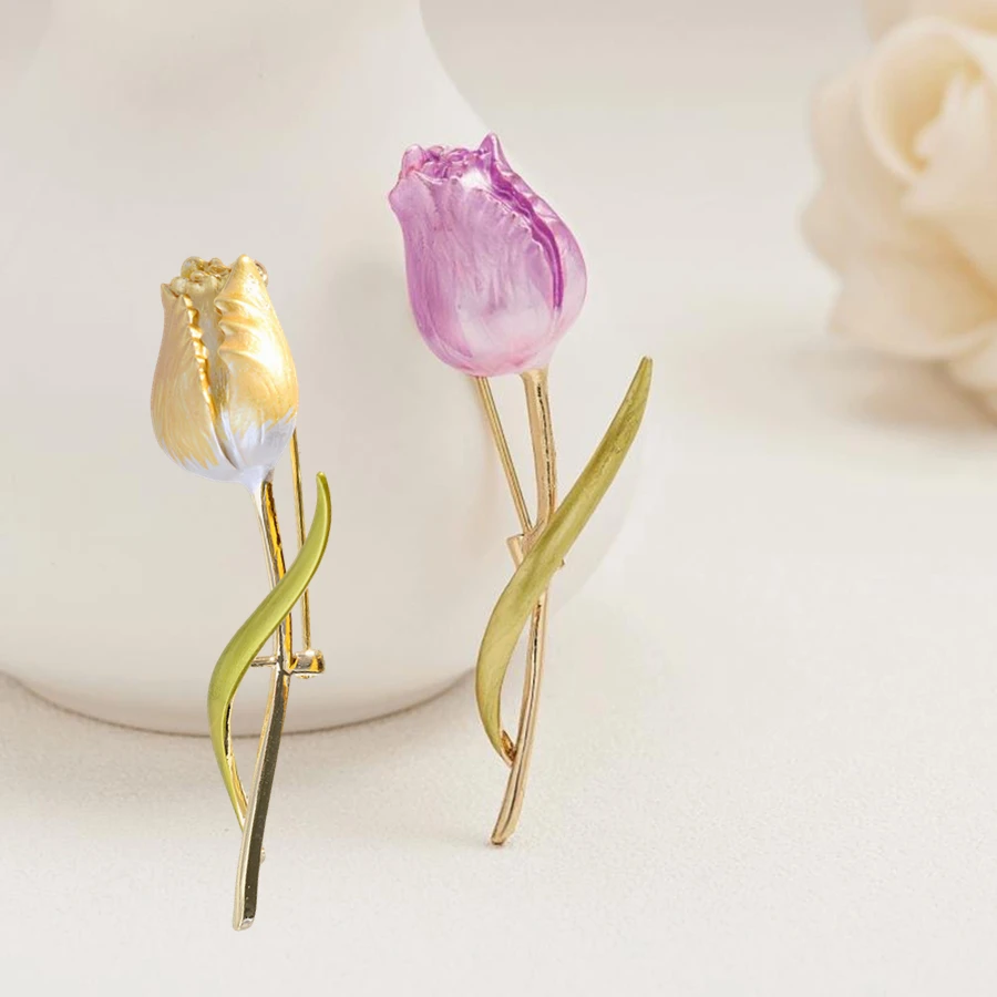 Enamel Tulip Corsage Pink Flower Brooches For Women Party Suit Pin Flower Lapel Pins Charm Wedding Jewelry Gift
Enamel Tulip Corsage Pink Flower Brooches For Women Party Suit Pin Flower Lapel Pins Charm Wedding Jewelry Gift