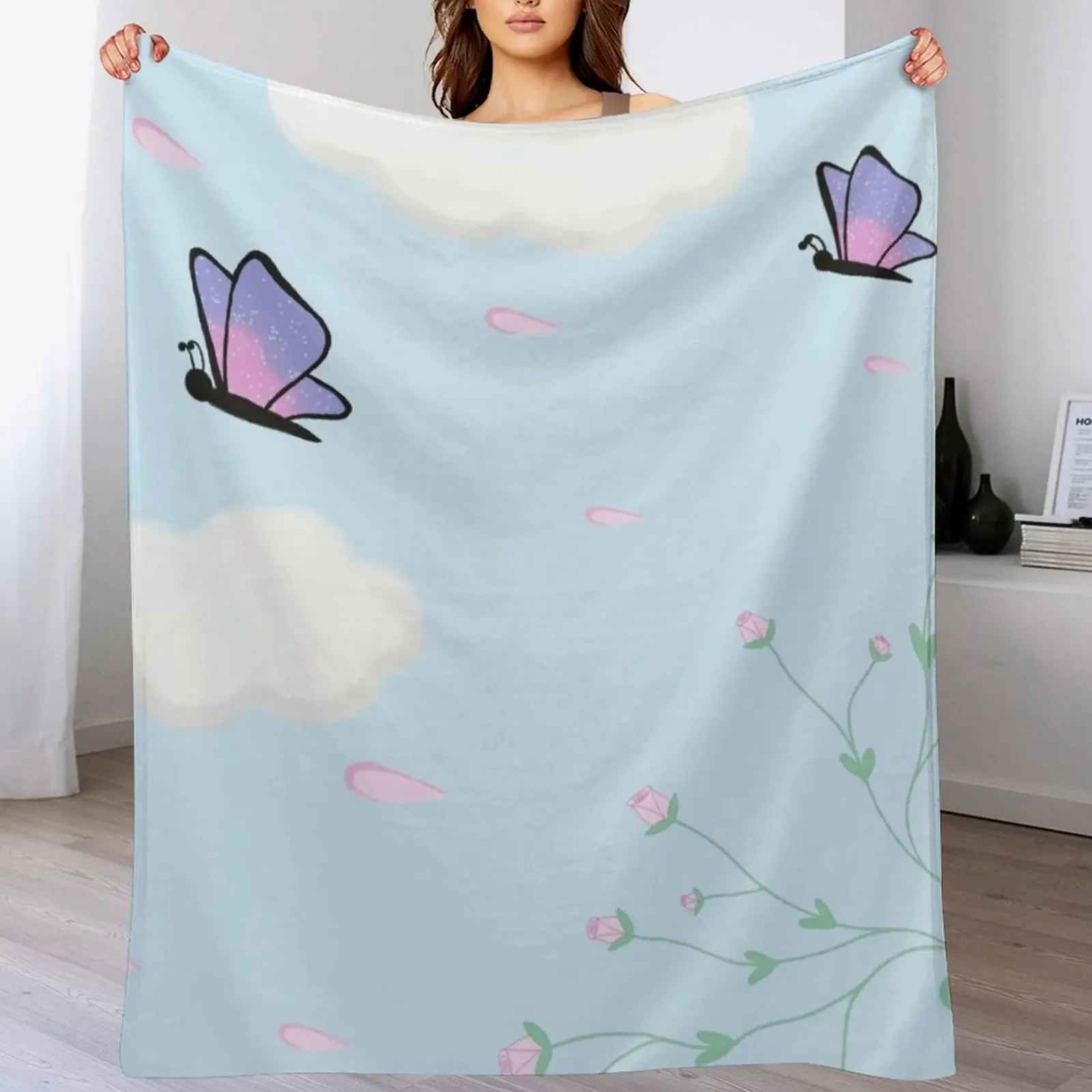 Butterflies and Petals Throw Blanket Soft Cozy Blanket for Pet Kids Adults
Butterflies and Petals Throw Blanket Soft Cozy Blanket for Pet Kids Adults