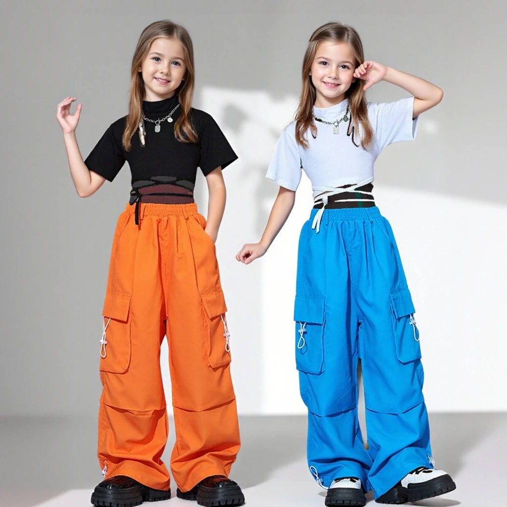 Kids Jazz Dance Outfit Trendy Dopamine Short Top Hip-Hop Cargo Pants 2-piece Streetwear Performance Costume for Girls Dancewear
Kids Jazz Dance Outfit Trendy Dopamine Short Top Hip-Hop Cargo Pants 2-piece Streetwear Performance Costume for Girls Dancewear