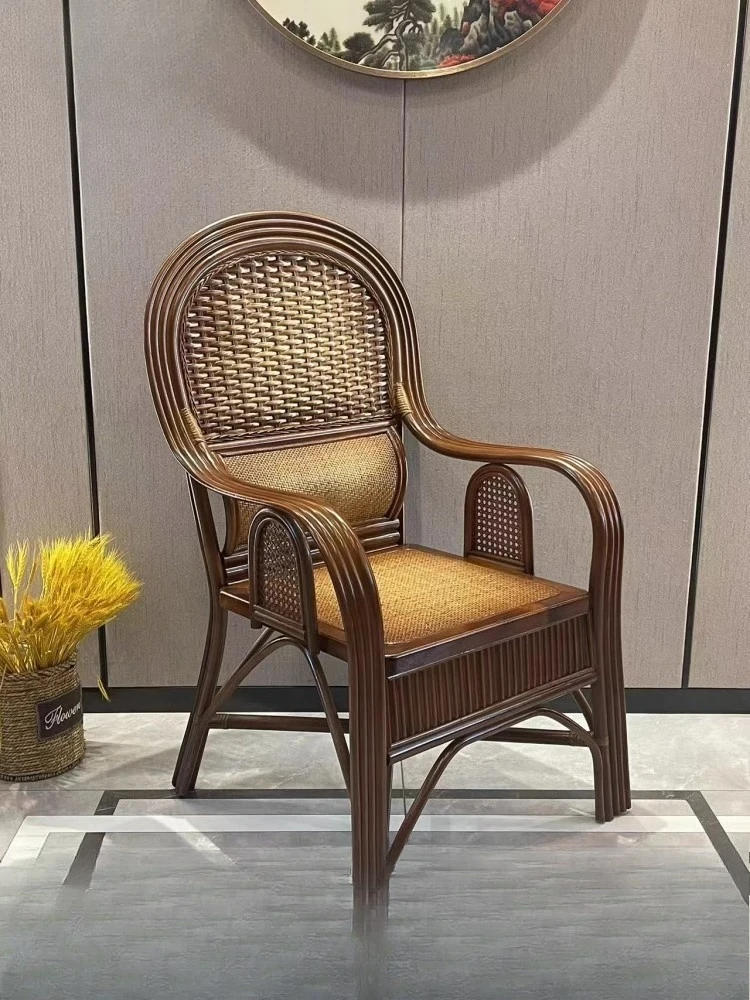 High Back Chair Indonesian True Rattan Handwoven Household Balcony Leisure Elderly Waist Office Teng
High Back Chair Indonesian True Rattan Handwoven Household Balcony Leisure Elderly Waist Office Teng