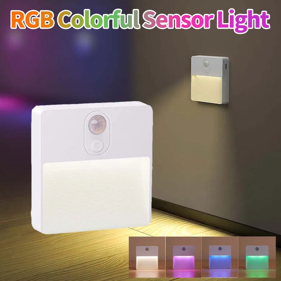 LED Motion Sensor Night Light RGB Under Cabinet Light Rechargeable Kitchen Bedroom Staircase Wardrobe Decor Wireless Night Lamp
LED Motion Sensor Night Light RGB Under Cabinet Light Rechargeable Kitchen Bedroom Staircase Wardrobe Decor Wireless Night Lamp