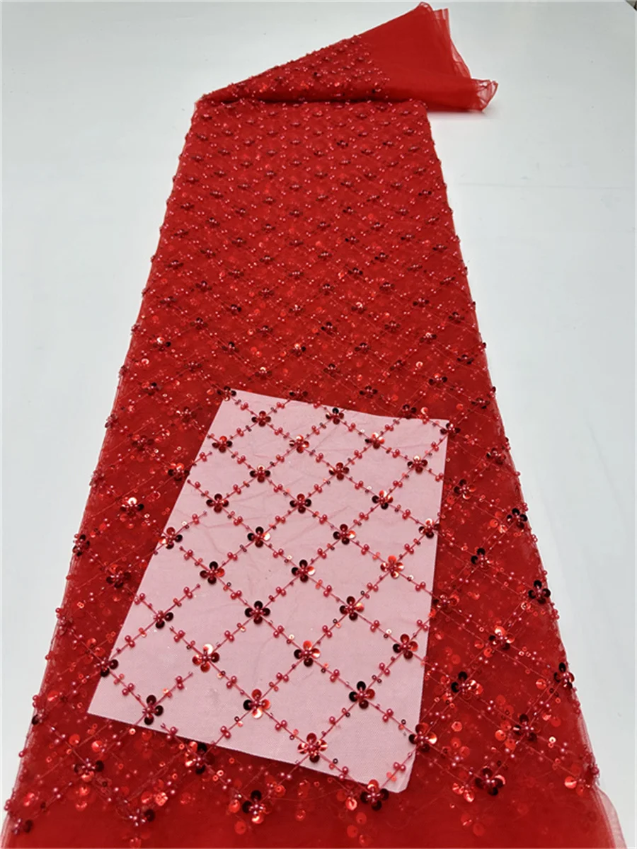 Luxury French Mesh Lace Beads Fabric 2024 High Quality African Nigerian Sequins Lace Lace For Women Wedding Party Dresses Sewing
Luxury French Mesh Lace Beads Fabric 2024 High Quality African Nigerian Sequins Lace Lace For Women Wedding Party Dresses Sewing