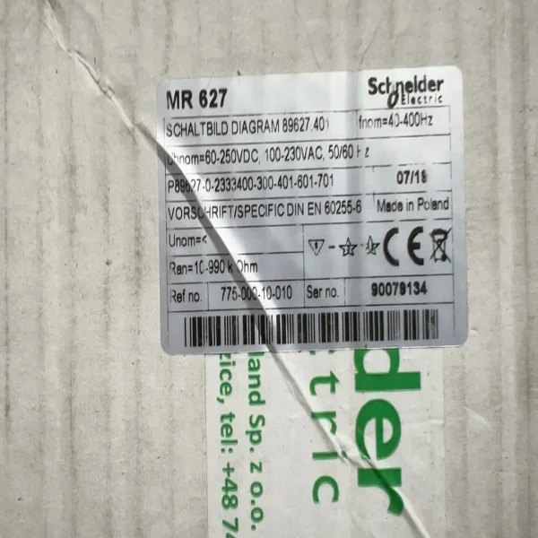 Монитор изоляции Mr627 и оригинальный продукт Совершенно новый оригинальный Spot Plc
Монитор изоляции Mr627 и оригинальный продукт Совершенно новый оригинальный Spot Plc