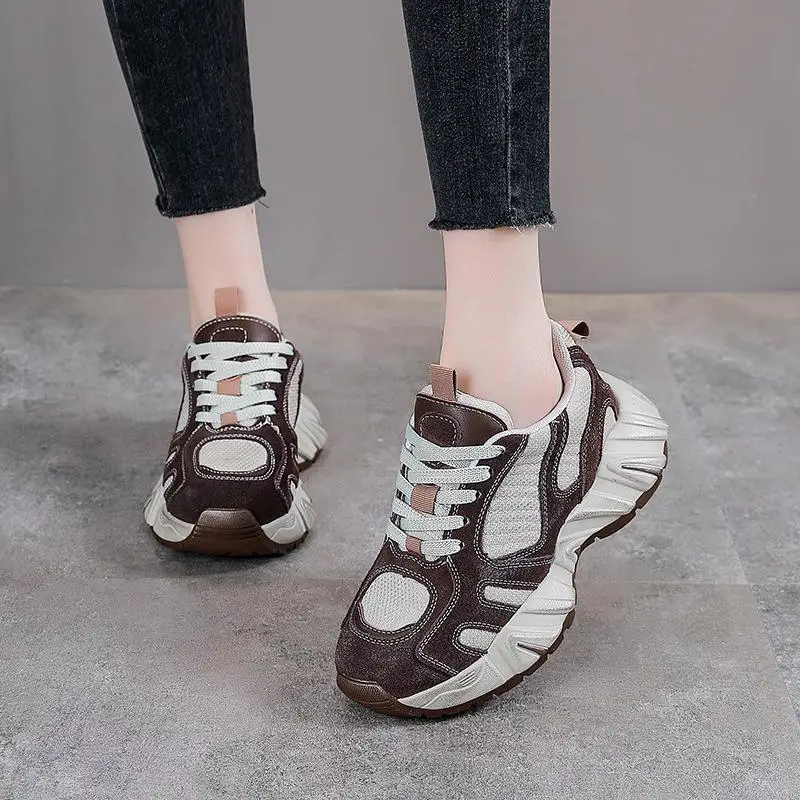 Casual Sport Shoes Dad Shoes Uplift Slim Platform Glue Color Leather Real Increase Height Leisure Sports Shoes for Women
Casual Sport Shoes Dad Shoes Uplift Slim Platform Glue Color Leather Real Increase Height Leisure Sports Shoes for Women